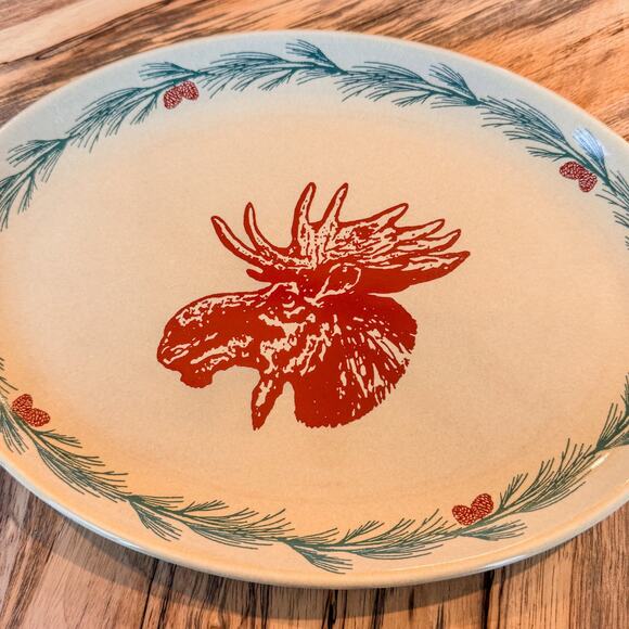 2000 Vintage Moose Platter-J. Ralph-Northwoods Collection-Stillmeadow Porcelain - Picture 2 of 6